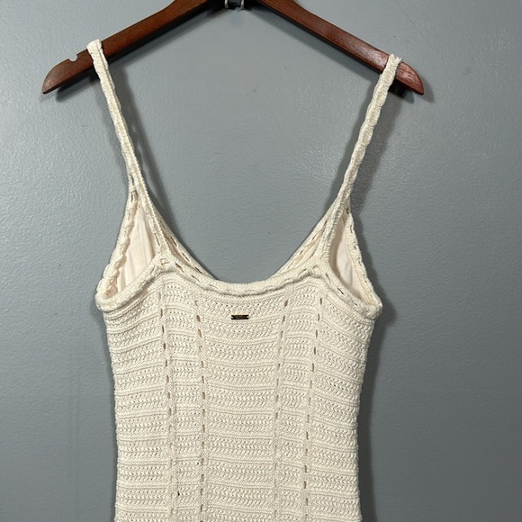 Toccin Thea Pointelle-Knit Cotton Minidress size small Ivory - Picture 16 of 16